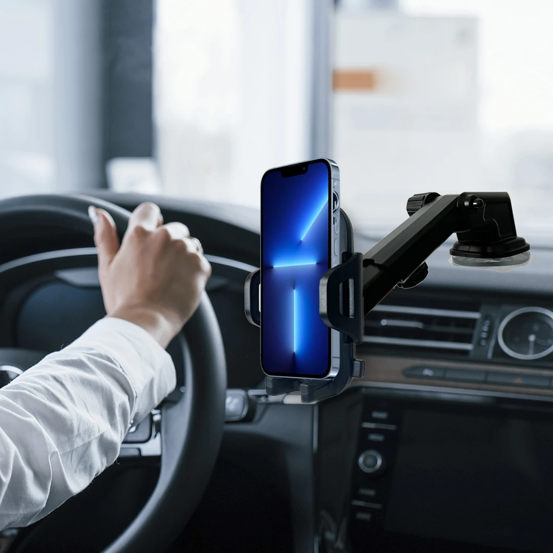 Adaptable Car Phone Mount Holder with Hands-Free Driving Accessory