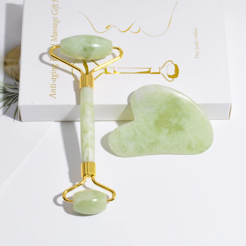 Jade Roller & Gua Sha Beauty Box Skin Care Massage Set