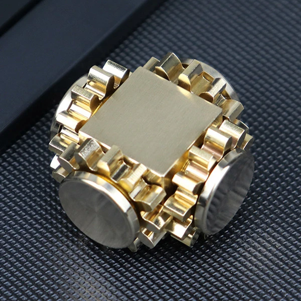 Brass Cube Stress Spinner anxiety relief spinner