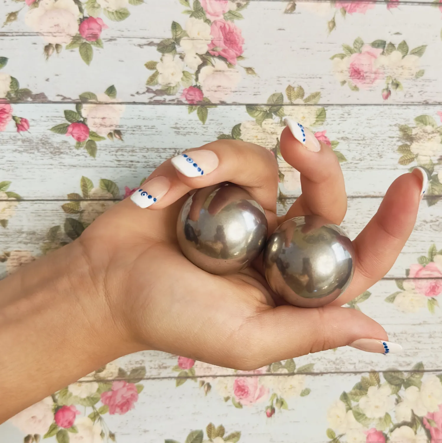 2-Pack Durable Stainless Steel Baoding Balls grip strength exercise