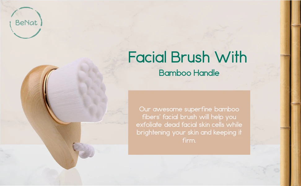 Bamboo Handle Facial Brush - eco-friendly skincare tool