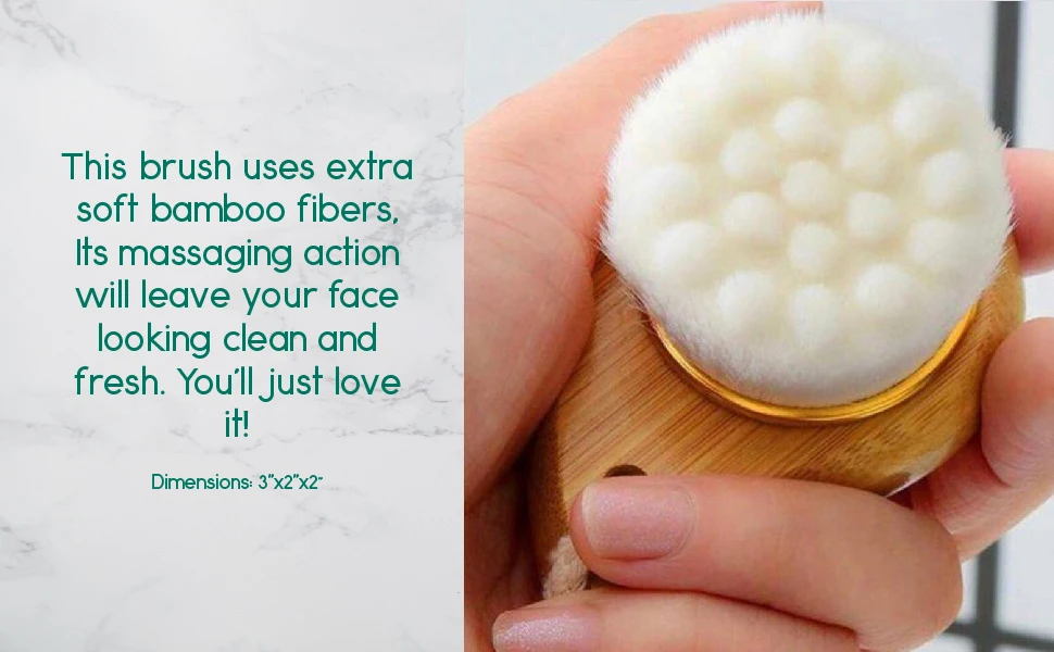 Bamboo Handle Facial Brush - non-electric facial brush