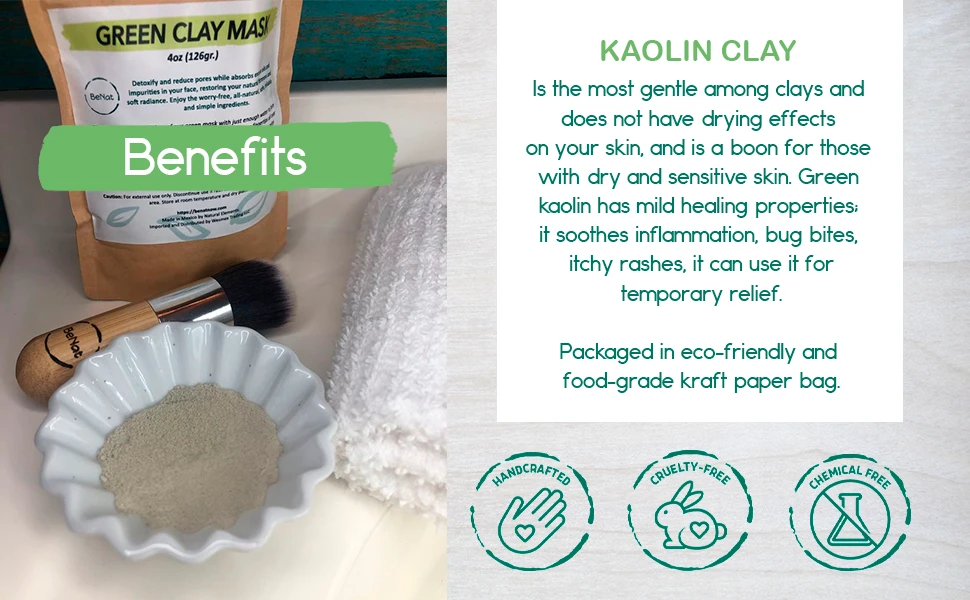 Purifying Green Clay Mask All Natural Face Mask