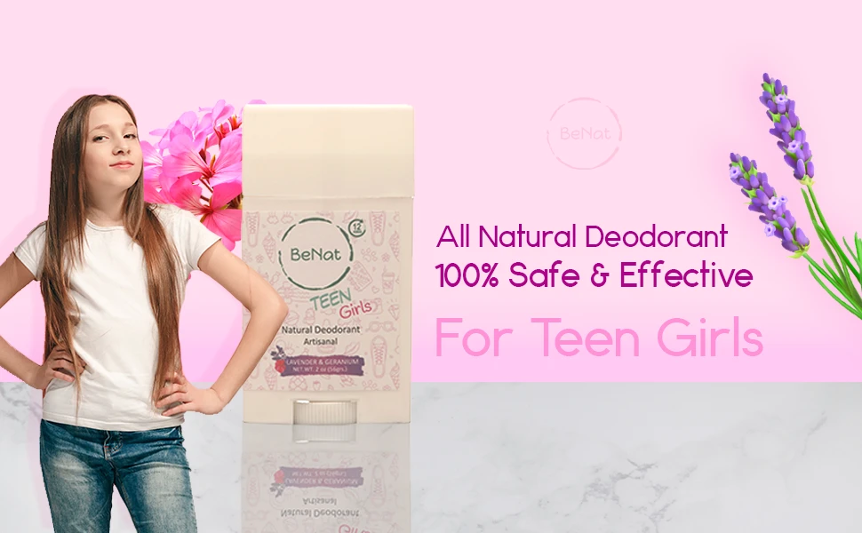 BeNat All-Natural Deodorant for Kids & Teens chemical-free deodorant