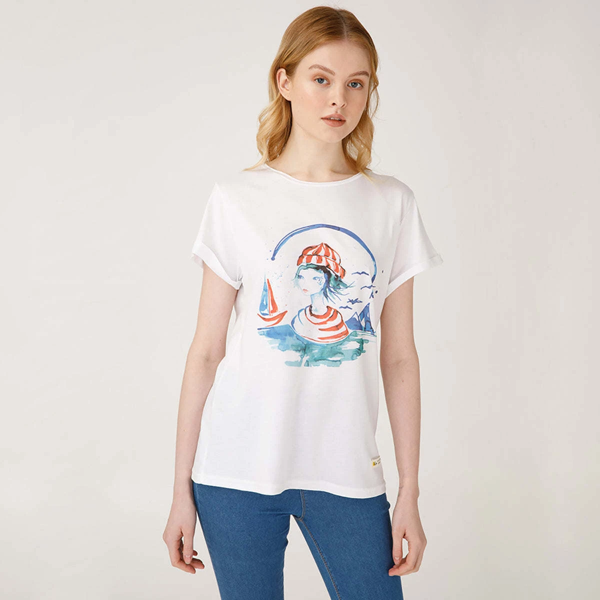 Anemoss Sailor Girl Women's T-Shirt Versatile women's clothing