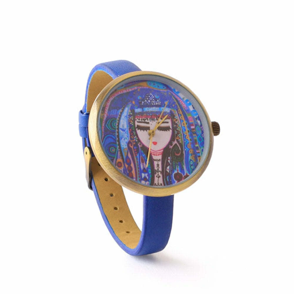 Biggdesign Blue Water Wrist Watch artistic wristwatch