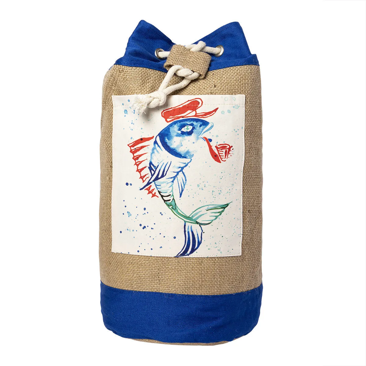 Anemoss Captain Fish Jute Bag eco-friendly beach bag