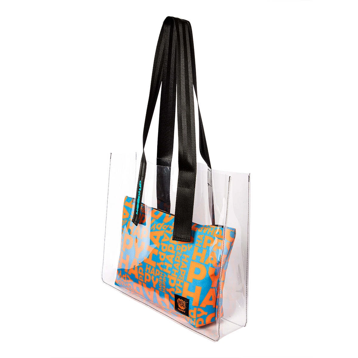 Moods Up Happy Clear Tote Bag stylish beach bag