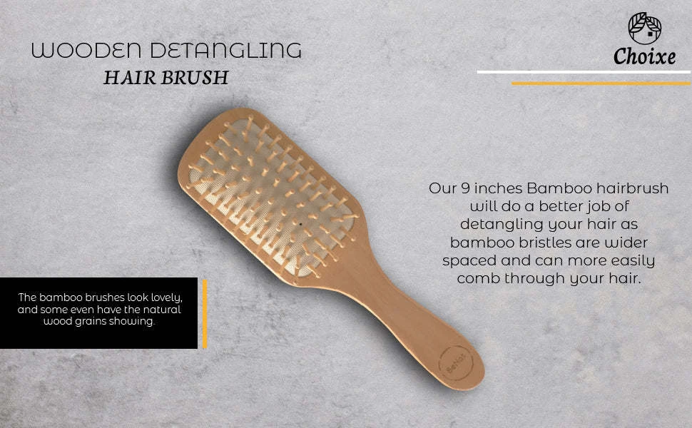 Natural Wooden Detangling Brush eco-friendly hairbrush