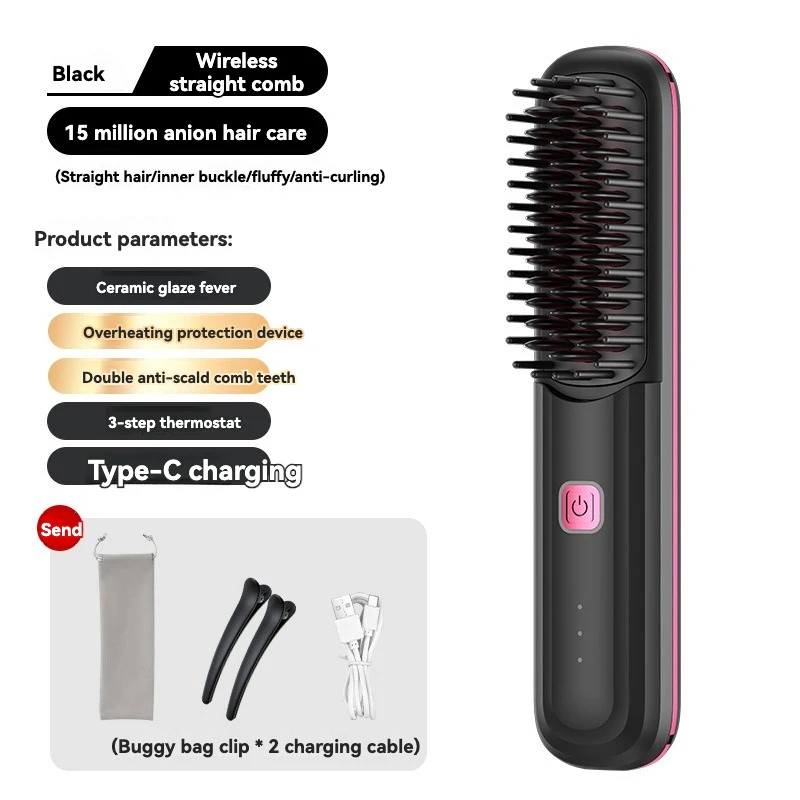 Cordless Hair Straightener Brush SEO-optimized for Ceramic Hair Straightener