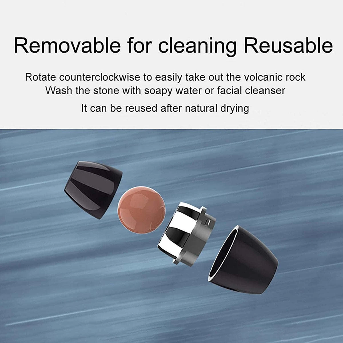 Volcanic Stone Oil-Absorbing Face Roller and Reusable Face Roller