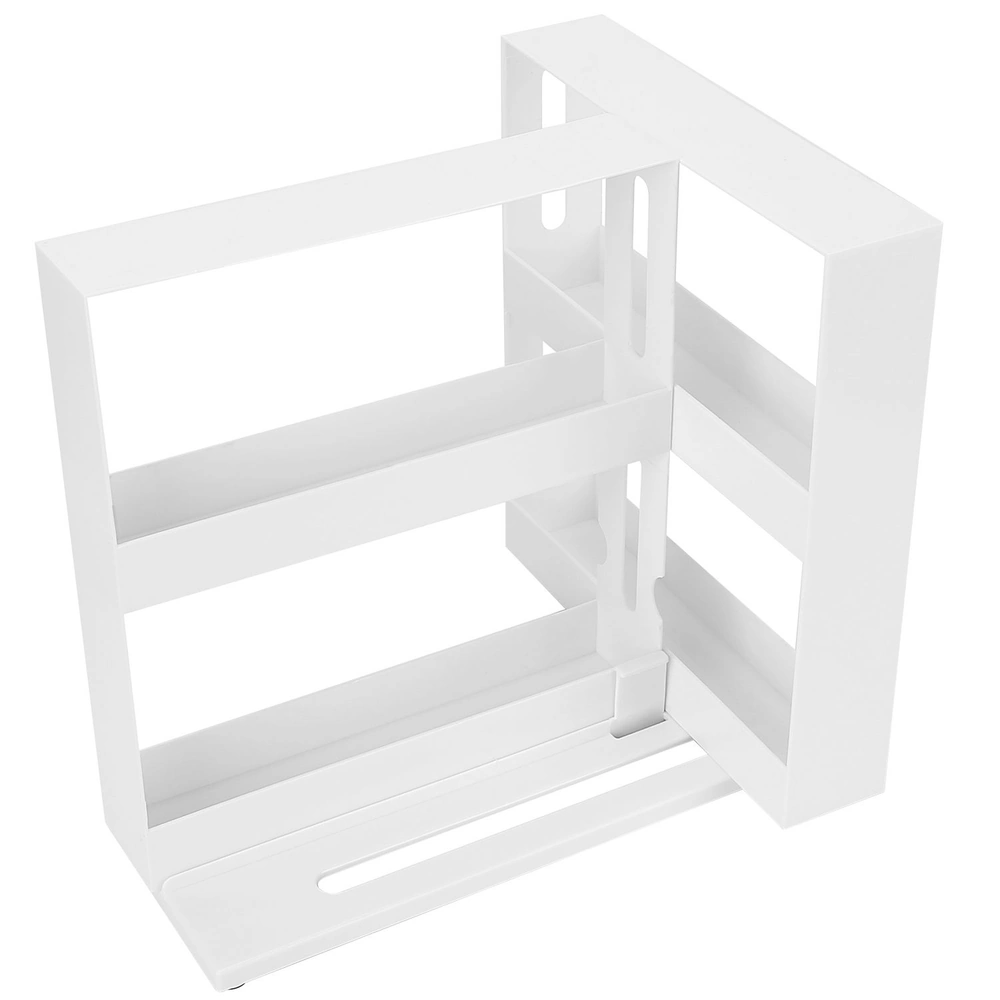 Modern white metal wall shelf with minimalist design