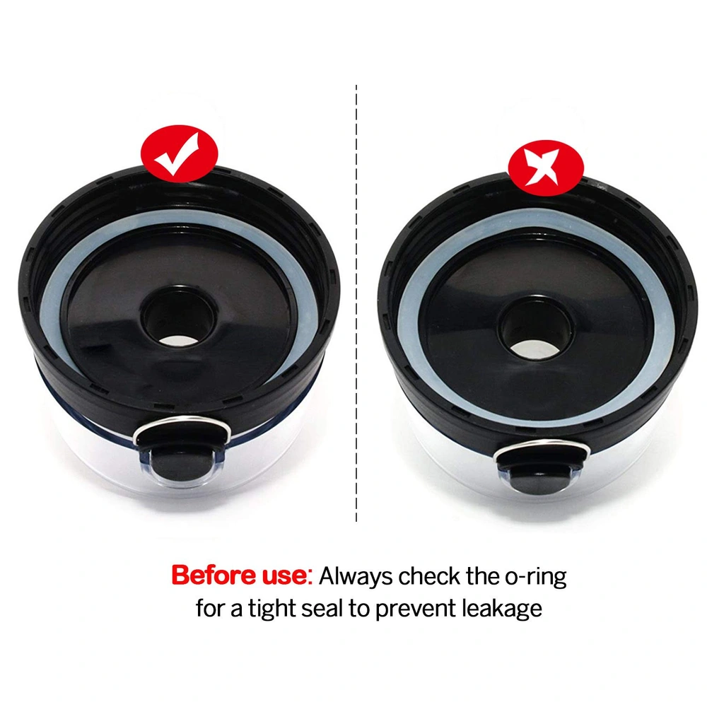 Image showing correct and incorrect o-ring installation for preventing leakage, with a check mark for the correct setup and a cross mark for the incorrect setup.