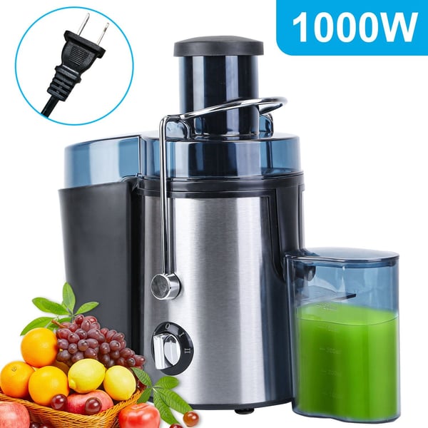 1000W stainless steel electric juicer with fruit basket and power cord