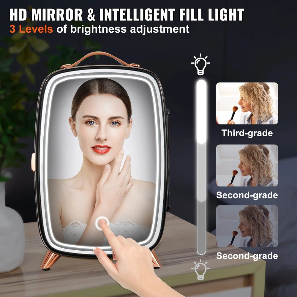 HD mirror with intelligent fill light and brightness adjustment at three levels.